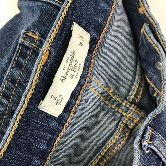 Abercrombie & Fitch Cut Off Denim Shorts Sz26 Ins3 - Picture 4 of 8